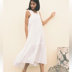 Ciao Lucia Tomas Midi Dress White NWT Summer Cottagecore Prairie Neutral Coastal